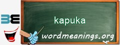 WordMeaning blackboard for kapuka
